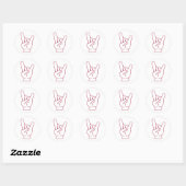 Rock Fist Ronde Sticker (Vel)