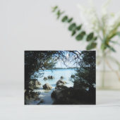 Rock-formatie bij de Grotto Bay Briefkaart (Staand voorkant)