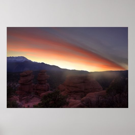Rock Formations at Sunset Poster (Voorkant)