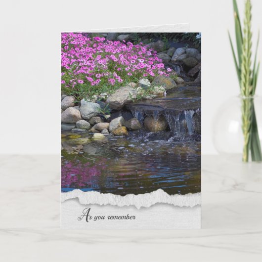 Rock Garden Waterfall Sympathkaart Kaart (Voorkant)