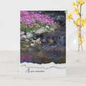 Rock Garden Waterfall Sympathkaart Kaart (Gele Bloem)