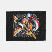 Rock Gingerbread Speelgitaar - grappig Chris Fleece Deken (Voorkant (Horizontaal))