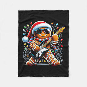Rock Gingerbread Speelgitaar - grappig Chris Fleece Deken