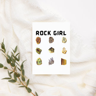 Rock Girl Funny  Rock & Crystal Poster