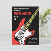 Rock gitaar BABY SHOWER Kaart (Staand voorkant)