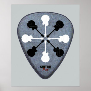 Rock Gitaar Muziek kunst voor de muur Poster