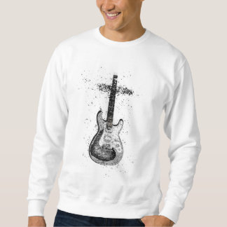 Rock gitaar stratocaste Christelijk cross sweatshi Trui