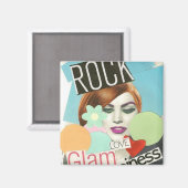 Rock Glam Love & Happiness Magnet Magneet (Voorkant / Achterkant)
