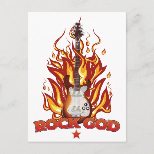 Rock God Briefkaart (Voorkant)