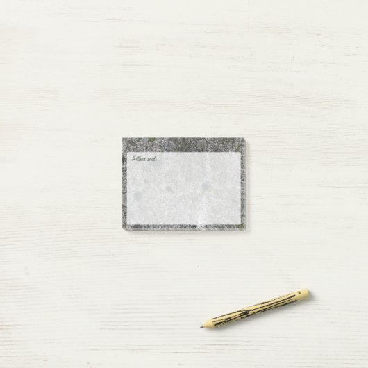 Rock Grey Granite Textuur met Tekst Post-it® Notes (Op bureau)