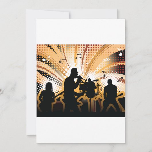 Rock Group Invitations Kaart (Voorkant)