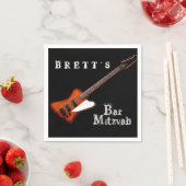 Rock Guitar Bar Mitzvah Napkins Servetten (Insitu)