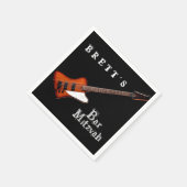 Rock Guitar Bar Mitzvah Napkins Servetten (Hoek)