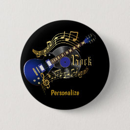 Rock Guitar - Blue Ronde Button 5,7 Cm
