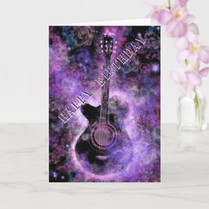 Rock Guitar carte d'anniversaire musicale