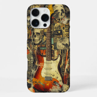 Rock Guitar Collage for Rock Fans and Musicians iPhone 16 Pro Max Hoesje