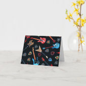 Rock Guitar Electric Guitare Carte de note (Fleur jaune)