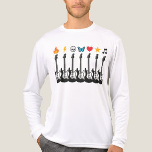 Rock Guitar Emoji Art – Muziekliefhebber Design Tri-Blend Shirt