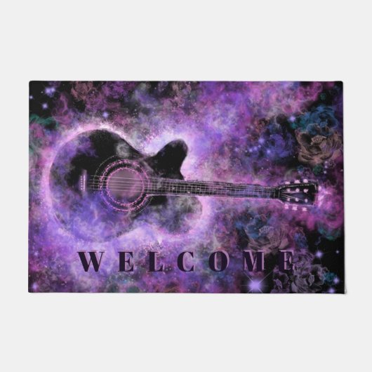 Rock Guitar Music Welcome Doormat Deurmat (Voorkant)