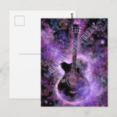 Rock Guitar Musical Happy Birthday Kaart (Voorkant / Achterkant)