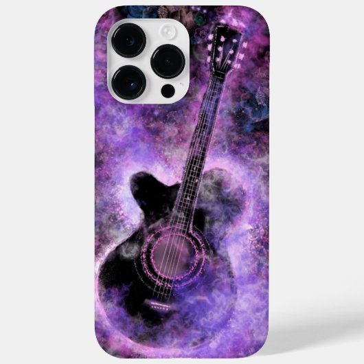 Rock Guitar Paars I Love Music Case-Mate iPhone Case (Achterkant)