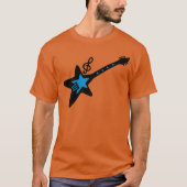 Rock guitar with music note funny t-shirt (Voorkant)
