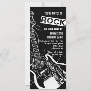 Rock Guitare Black Invitation