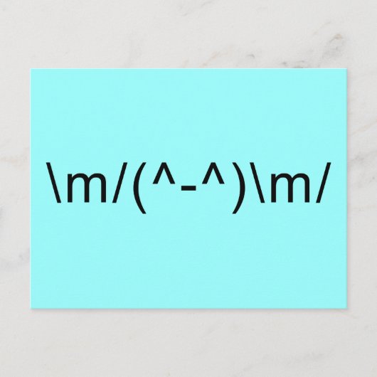 Rock Hand Briefkaart (Voorkant)