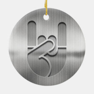 Rock Hand Steel Keramisch Ornament