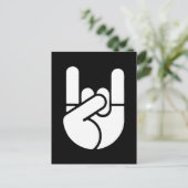 Rock Hand Stencil Briefkaart (Staand voorkant)