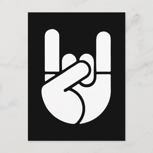 Rock Hand Stencil Briefkaart (Voorkant)