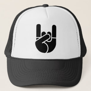 Rock Hand Stencil Trucker Pet