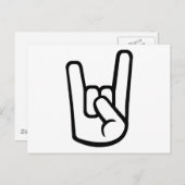 Rock Hand-teken Briefkaart (Voorkant / Achterkant)
