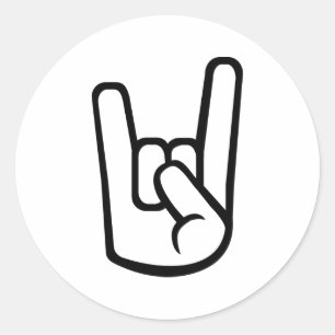 Rock Hand-teken Ronde Sticker