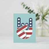 Rock Hand USA Briefkaart (Staand voorkant)