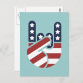 Rock Hand USA Briefkaart (Voorkant / Achterkant)