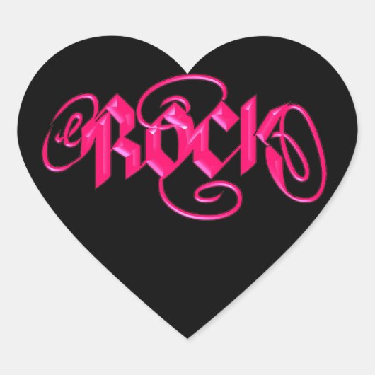 Rock Hart Sticker (Voorkant)