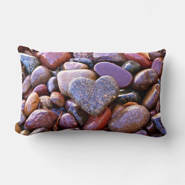 Rock Heart, Lumbar pillow, met Scripts Verse Kussen (Voorkant)
