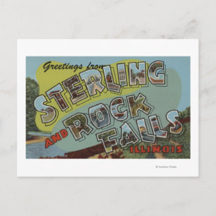 Rock-Herfsten - grote letterscènes Briefkaart