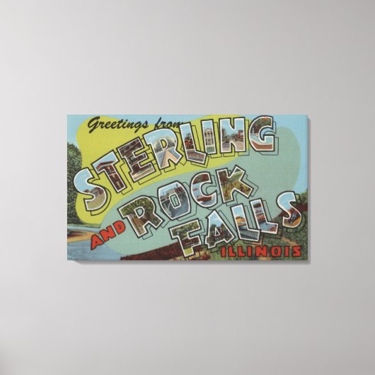 Rock-Herfsten - grote letterscènes Canvas Afdruk (Voorkant)