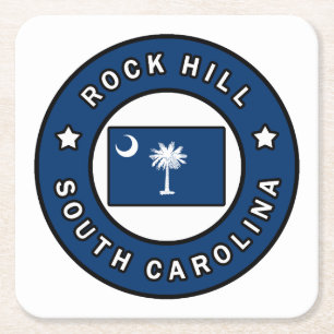 Rock Hill South Carolina Vierkante Kartonnen Onderzetter