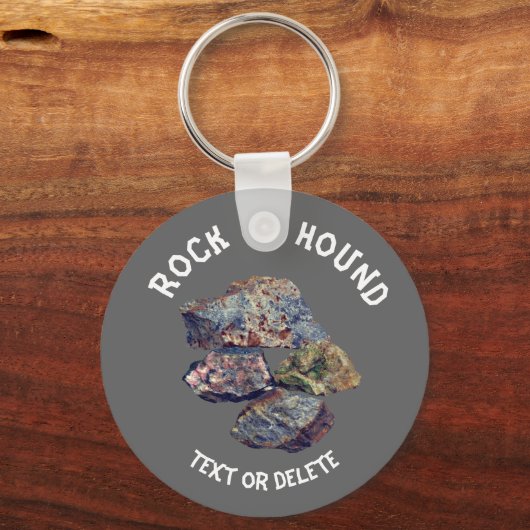 Rock Hound Collectors Personalized Sleutelhanger (Voorkant)