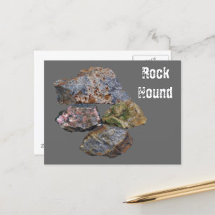Rock Hound Minerale Collectors Grappig Briefkaart