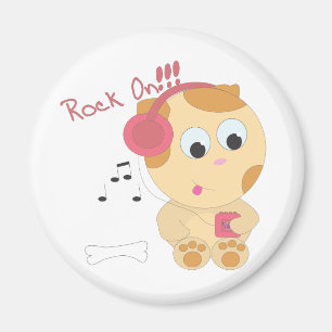 Rock in pup magneet