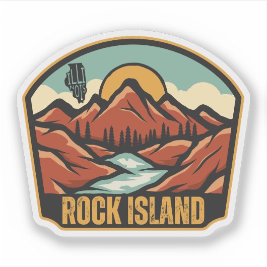 Rock Island, Illinois Sticker (Voorkant)