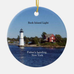 Rock Island Light-versiering Keramisch Ornament