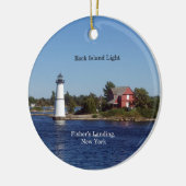 Rock Island Light-versiering Keramisch Ornament (Links)