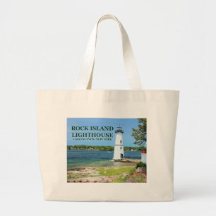 Rock Island Lighthouse, New York Canvas tas