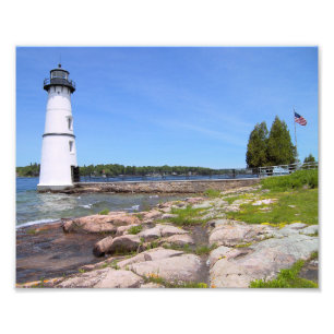Rock Island Lighthouse, New York Photo Print Foto Afdruk