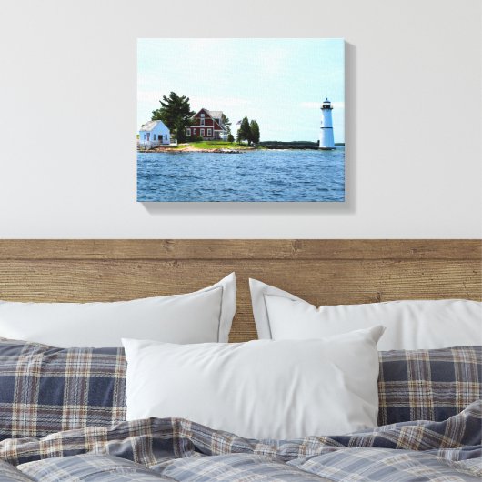 Rock Island Lighthouse, New York toile enveloppée (Insitu(Chambre))